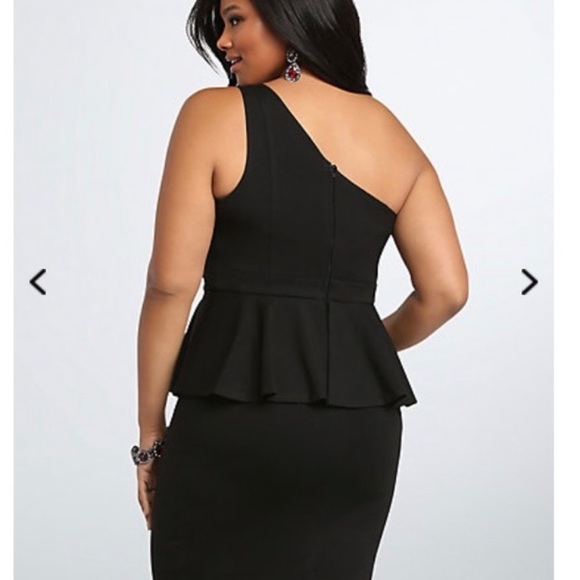 Torrid Sz 14 One Shoulder Peplum Dress - Picture 2 of 7